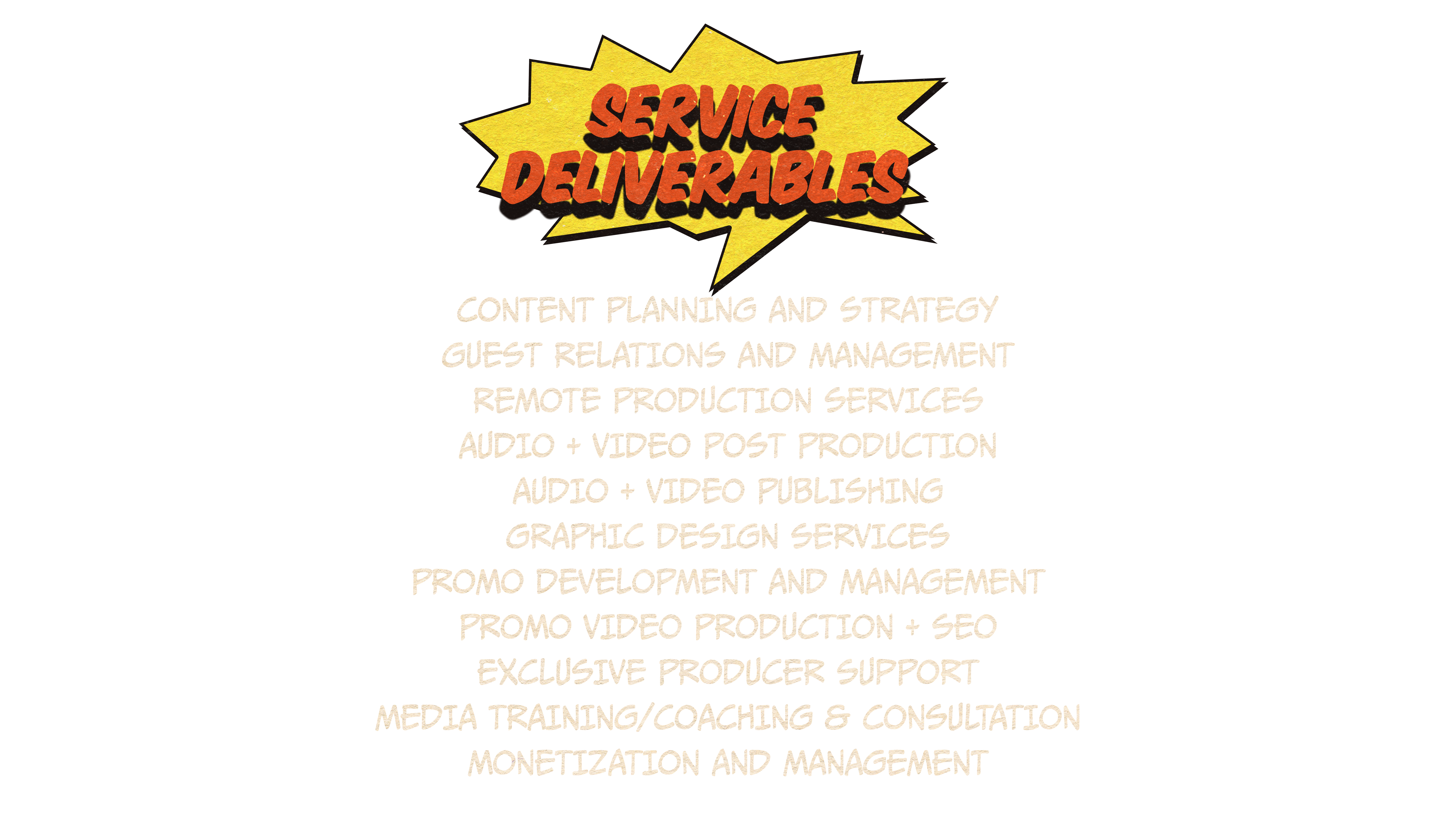 Service Deliverables